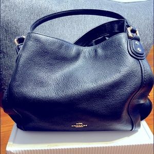 Black Coach Bag with shoulder strap